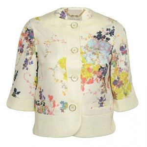 COPY - Ted Baker London Zohe Summer Bloom Canvas Crop Jacket size 0